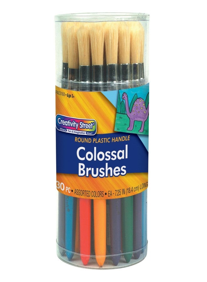 Creativity Street 5168 Colossal Brush, Natural Bristle, Round (Set of 30) - Image 1